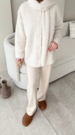 Mores Tüylü Kap - Ekru - Görsel 4