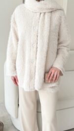 Mores Tüylü Kap - Ekru - Görsel 5