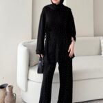 Besra Taşlı Oyşo Takım - Siyah