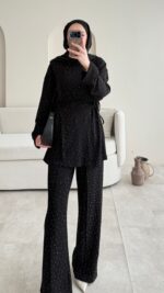 Besra Taşlı Oyşo Takım - Siyah - Görsel 5