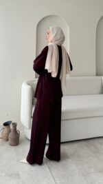 Besra Taşlı Oyşo Takım - Mürdüm - Görsel 3