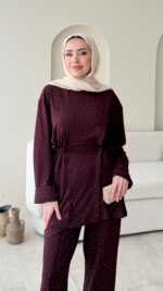 Besra Taşlı Oyşo Takım - Mürdüm - Görsel 4