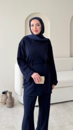 Besra Taşlı Oyşo Takım - Lacivert - Görsel 4