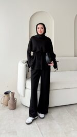 Vena Bağlamalı Oyşo Takım - Siyah