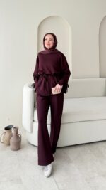 Vena Bağlamalı Oyşo Takım - Mürdüm - Görsel 2