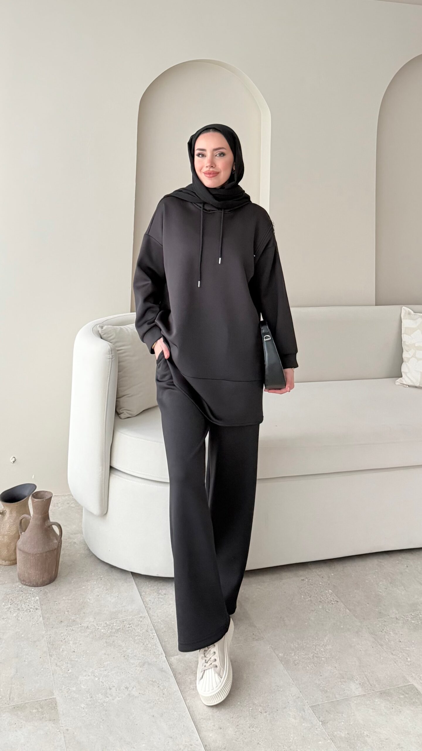 image_1950-2971.jpg Pilya Fermuarlı Scuba Takım - Siyah - Görsel 1