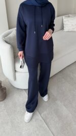 Pilya Fermuarlı Scuba Takım - Lacivert - Görsel 5