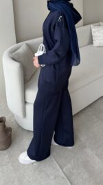 Pilya Fermuarlı Scuba Takım - Lacivert - Görsel 6