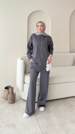 Pilya Fermuarlı Scuba Takım - Antrasit