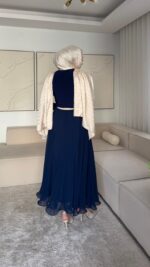 Mari Etek - Lacivert - Görsel 5