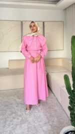 Flora Elbise - Pembe