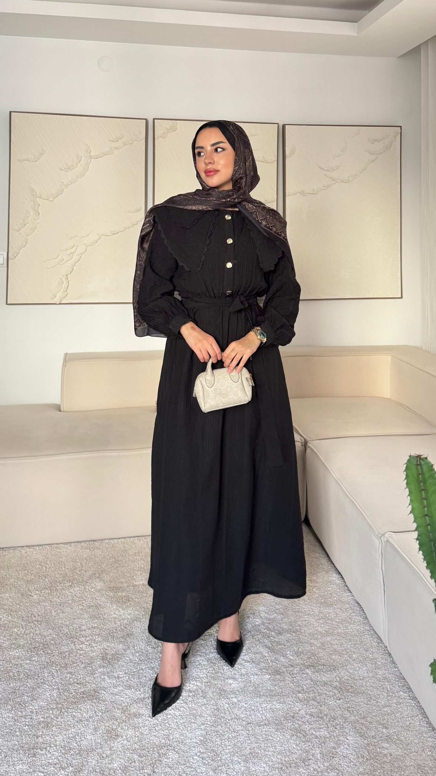 image_1950-440.jpg Flora Elbise - Siyah - Görsel 1