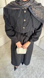 Flora Elbise - Siyah - Görsel 5