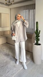 Nori Gömlek - Gri - Görsel 2