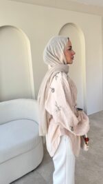 More Taşlı Kimono - Bej - Görsel 3