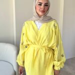 More Taşlı Kimono - Sarı