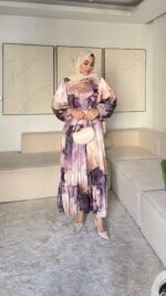 Diyar Elbise - Mor - Görsel 4