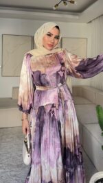 Diyar Elbise - Mor - Görsel 5