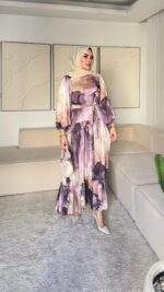 Diyar Elbise - Mor - Görsel 6