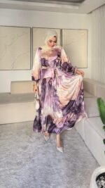 Diyar Elbise - Mor - Görsel 9