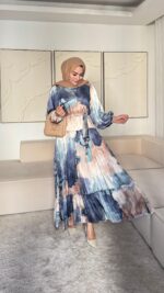 Diyar Elbise - Mavi - Görsel 3