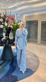 More Taşlı Takım - Bebe Mavisi - Görsel 4