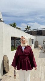 Rozi Gömlek - Bordo - Görsel 7