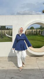 Rozi Gömlek - Mavi - Görsel 2