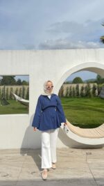 Rozi Gömlek - Mavi - Görsel 3