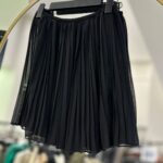 Piliseli Etek İçlik - Siyah