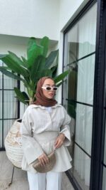 Rozi Gömlek - Taş - Görsel 4