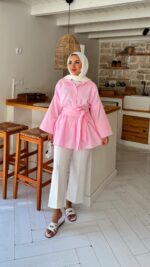 Rozi Gömlek - Toz Pembe