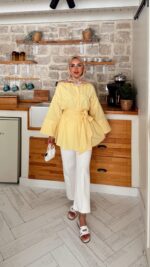Rozi Gömlek - Sarı - Görsel 2