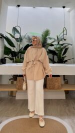 Desri Gömlek - Taş - Görsel 4