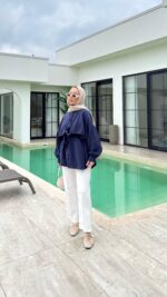 Desri Gömlek - Lacivert - Görsel 2