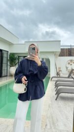 Desri Gömlek - Lacivert - Görsel 3