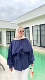 Desri Gömlek - Lacivert - Görsel 5