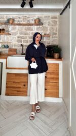 Desri Gömlek - Lacivert - Görsel 6