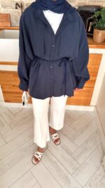 Desri Gömlek - Lacivert - Görsel 9