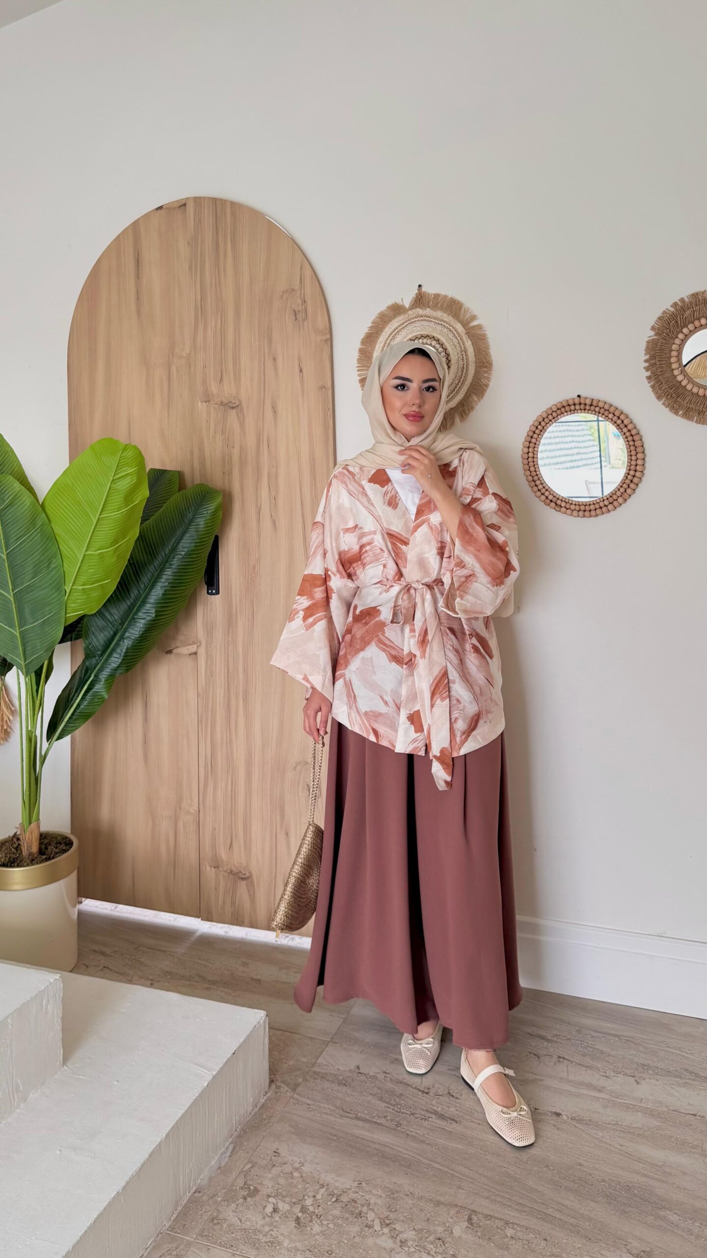 image_1950-656.jpg Yaprak Kimono - Kahverengi - Görsel 1