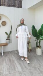 Teri Pile Takım - Beyaz