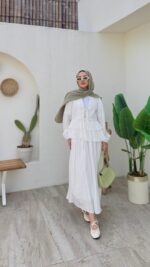 Teri Pile Takım - Beyaz - Görsel 2