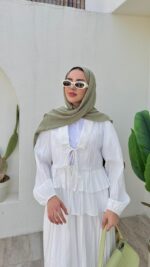 Teri Pile Takım - Beyaz - Görsel 4