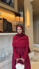 Pare Elbise - Bordo - Görsel 4