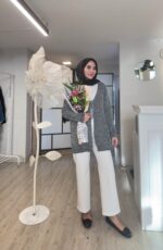 Bağlamalı Parlak Hırka - Gri