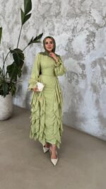 Işıl Elbise - Çağla Yeşili - Görsel 3