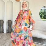 Lora Elbise - Turuncu