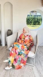 Lora Elbise - Turuncu - Görsel 2