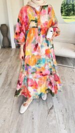 Lora Elbise - Turuncu - Görsel 3