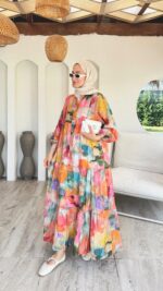 Lora Elbise - Turuncu - Görsel 4